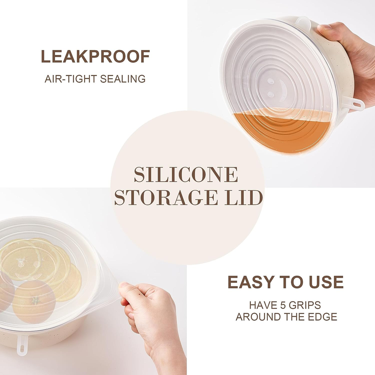 Nonstick Cookware Set -  Stackable Pots and Pans Set Detachable Handle Camping Cookware Granite Kitchen Cookware Sets Removable Handle, Non Toxic Nonstick Frying Pans for Cooking Set Gift Beige