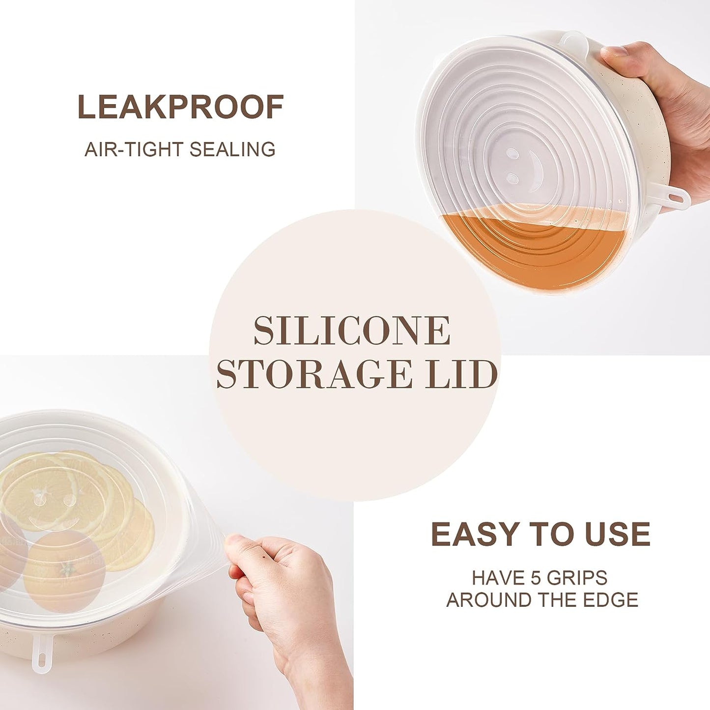 Nonstick Cookware Set -  Stackable Pots and Pans Set Detachable Handle Camping Cookware Granite Kitchen Cookware Sets Removable Handle, Non Toxic Nonstick Frying Pans for Cooking Set Gift Beige