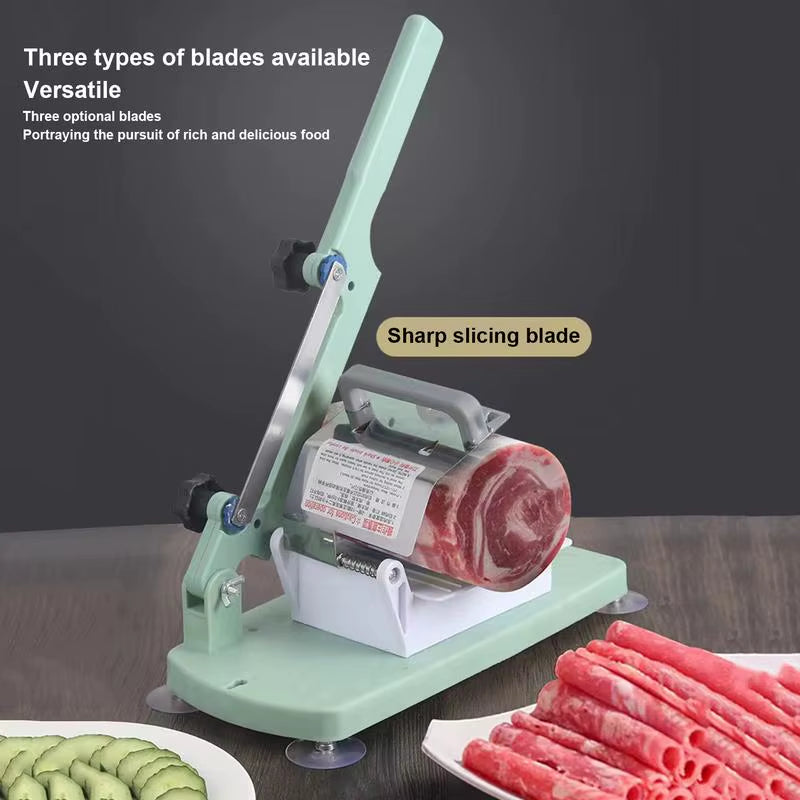 Manual Meat Slicer Food-Grade Stainless Steel Thin Meat Slicer Bacon Slicer Removable Meat Cutter Multifunctional Slicingmachine