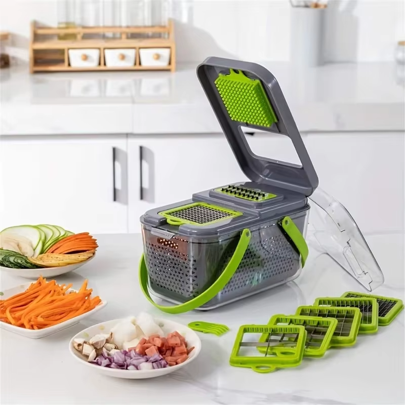 22 Piece Sets Multifunctional Manual Chopper Household Kitchen Accessories Cutter Slicer Onion Dicer Vegetable Potato Cutter