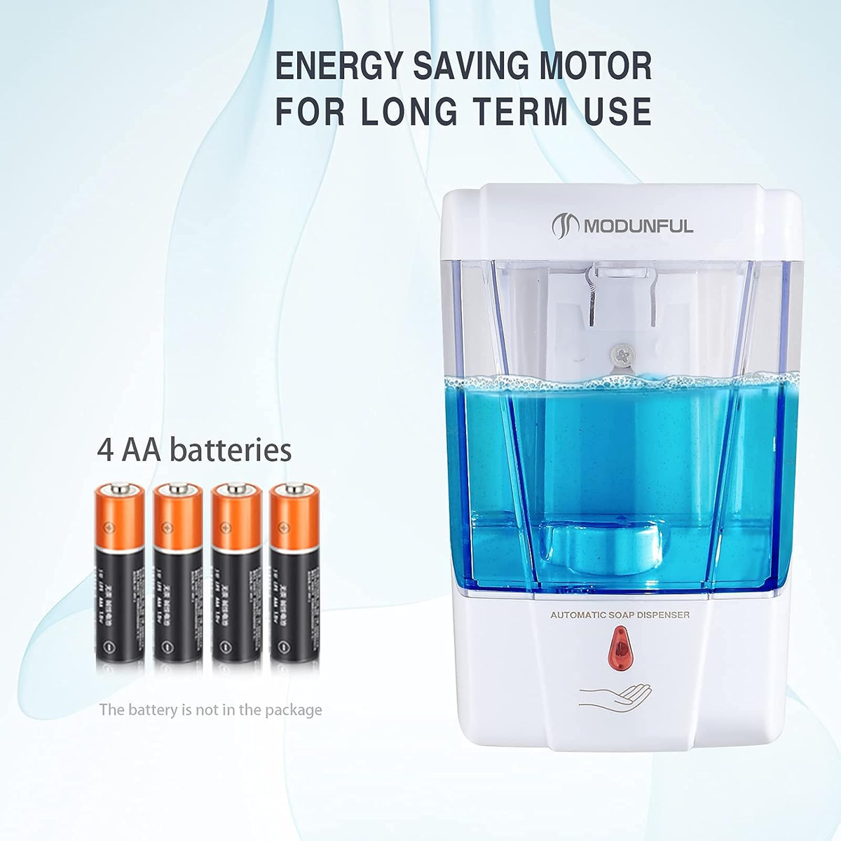 Automatic Hand Sanitizer & Soap Dispenser for Bathroom, Touchless Sensor Soap Dispenser Wall-Mounted, Gel/Liquid Hand Free Soap Dispenser, ABS Plastic 700Ml/24Oz M-1388E