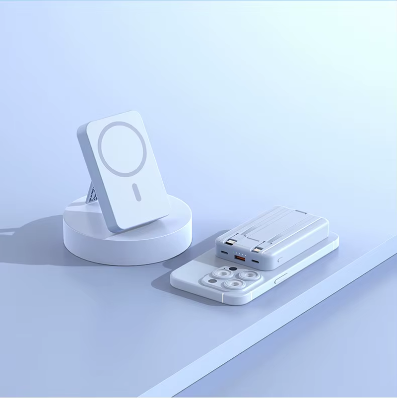 2025 New Magnetic Power Bank Three-In-One 20,000 Mah Self-Contained Cable Super Fast Charging Portable Magsafe Power Bank