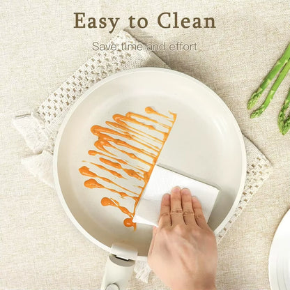 Ceramic Pots and Pans Set Non Stick, Nonstick Detachable Handle Cookware Sets, Healthy Non Toxic PFAS PFOA & PTFE Free, Dishwash