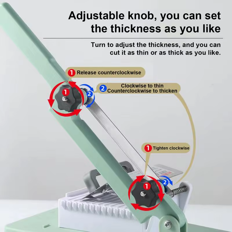 Manual Meat Slicer Food-Grade Stainless Steel Thin Meat Slicer Bacon Slicer Removable Meat Cutter Multifunctional Slicingmachine