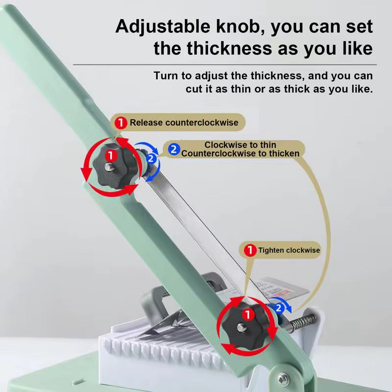Manual Meat Slicer Food-Grade Stainless Steel Thin Meat Slicer Bacon Slicer Removable Meat Cutter Multifunctional Slicingmachine