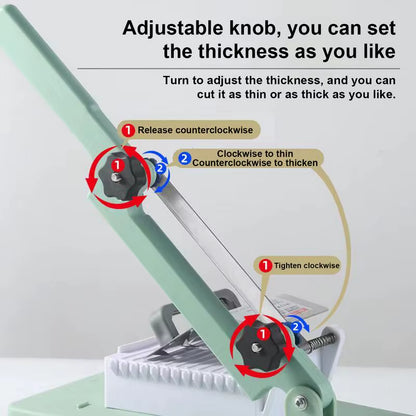 Manual Meat Slicer Food-Grade Stainless Steel Thin Meat Slicer Bacon Slicer Removable Meat Cutter Multifunctional Slicingmachine