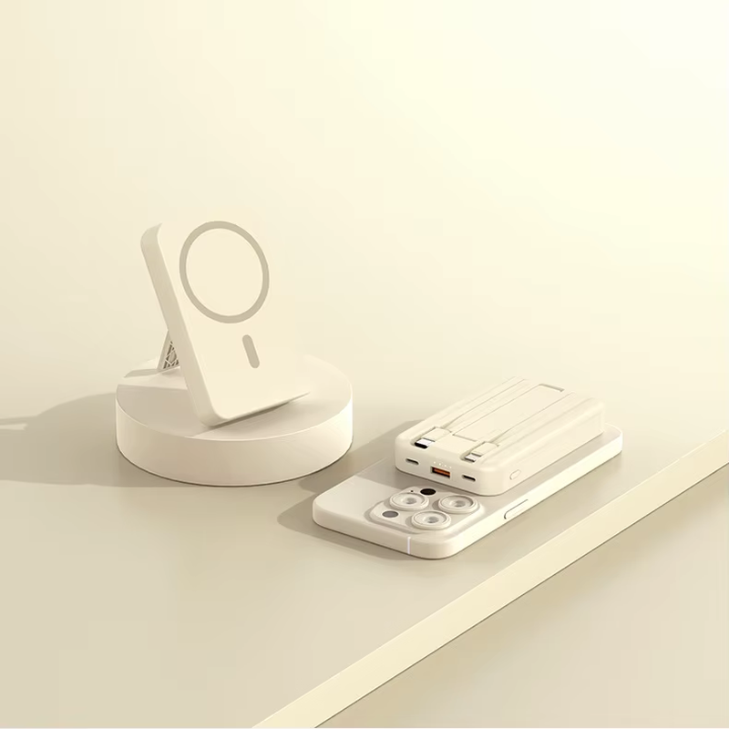 2025 New Magnetic Power Bank Three-In-One 20,000 Mah Self-Contained Cable Super Fast Charging Portable Magsafe Power Bank