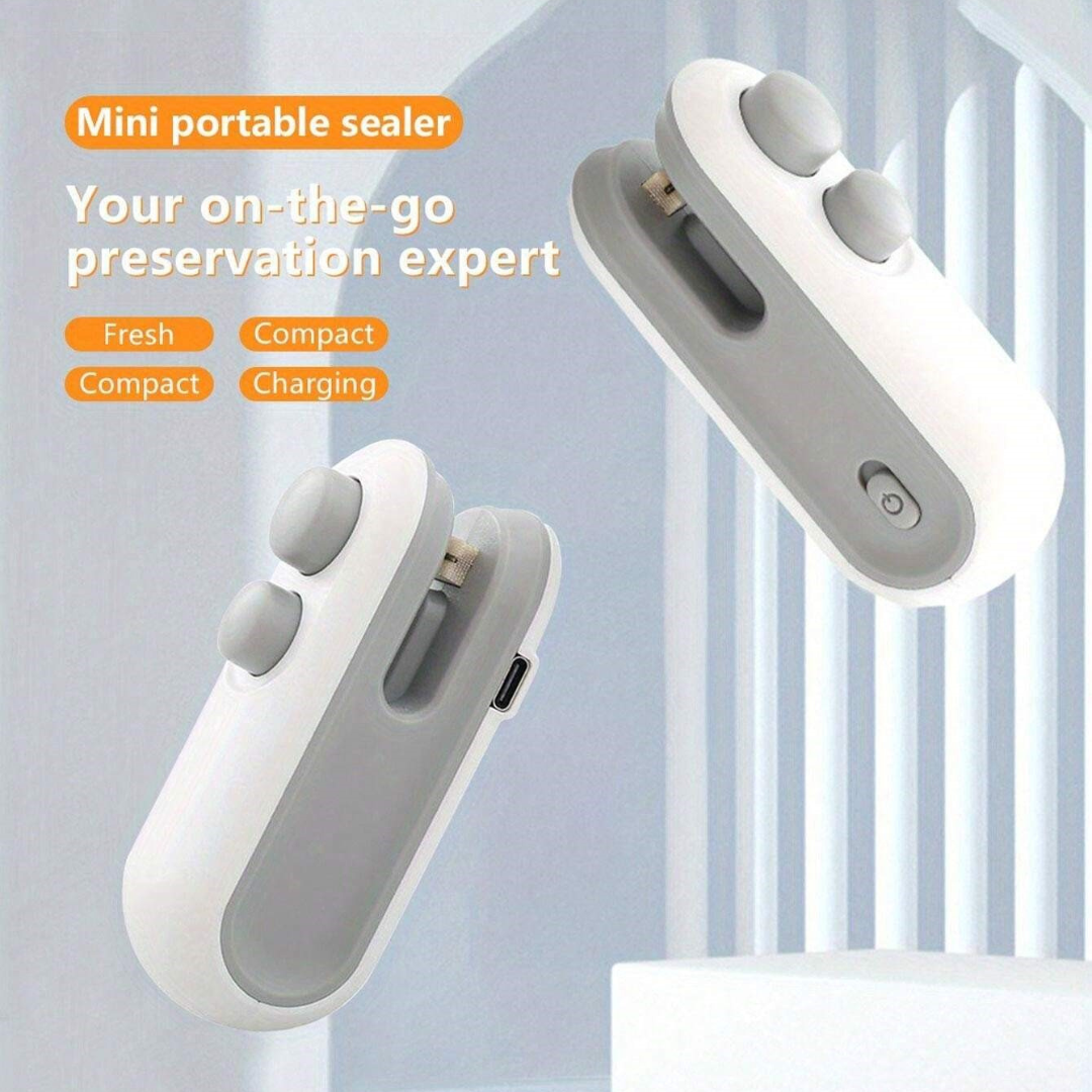 Mini Bag Sealer Rechargeable Bag Sealer 2 in 1 Bag Sealer Heat Seal with Cutter