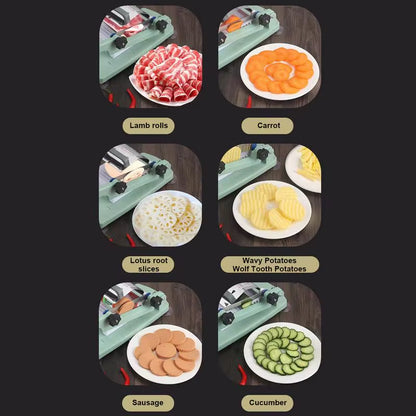 Manual Meat Slicer Food-Grade Stainless Steel Thin Meat Slicer Bacon Slicer Removable Meat Cutter Multifunctional Slicingmachine