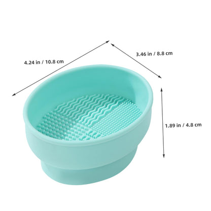 Silicone Makeup Brush Cleaning Bowl Real Makeup Brush Cleanser for Eyeshadow Drying Stand for Women Girls