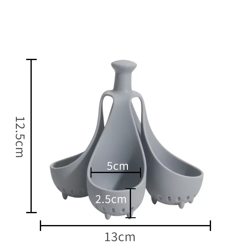 4/6 Holes Silicone Egg Boiler Rack Freestanding Egg Boiler Household Steamed Egg Tray Cooker Kitchen Portable Storage Gadget