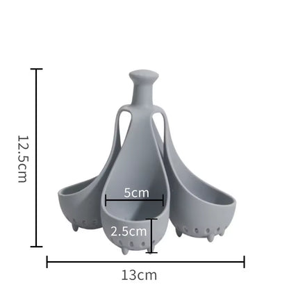 4/6 Holes Silicone Egg Boiler Rack Freestanding Egg Boiler Household Steamed Egg Tray Cooker Kitchen Portable Storage Gadget