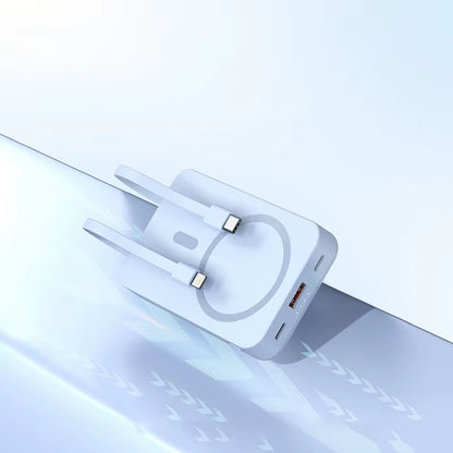 2025 New Magnetic Power Bank Three-In-One 20,000 Mah Self-Contained Cable Super Fast Charging Portable Magsafe Power Bank