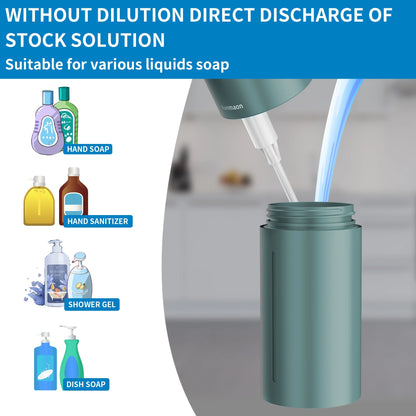 Automatic Soap Dispenser,Soap Dispenser Bathroom, 15 Upgrade Adjustable Volume for Thin and Thick Liquid Kitchen Soap Dispenser,Electric Hand Sanitizer Soap Dispenser Wall Mounted Green