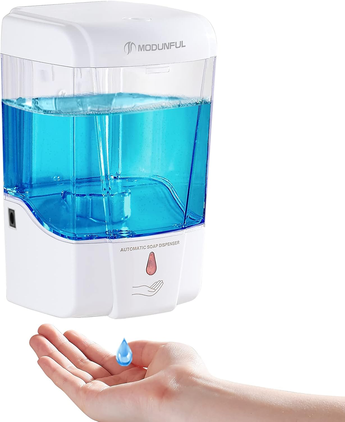 Automatic Hand Sanitizer & Soap Dispenser for Bathroom, Touchless Sensor Soap Dispenser Wall-Mounted, Gel/Liquid Hand Free Soap Dispenser, ABS Plastic 700Ml/24Oz M-1388E