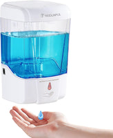 Automatic Hand Sanitizer & Soap Dispenser for Bathroom, Touchless Sensor Soap Dispenser Wall-Mounted, Gel/Liquid Hand Free Soap Dispenser, ABS Plastic 700Ml/24Oz M-1388E