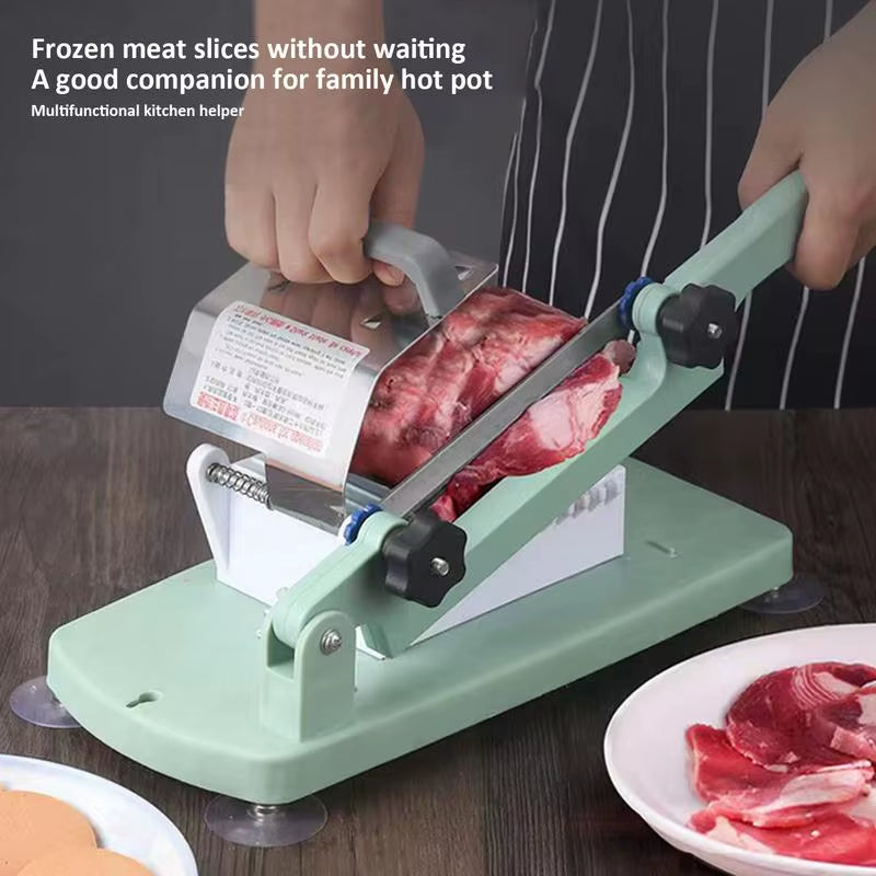 Manual Meat Slicer Food-Grade Stainless Steel Thin Meat Slicer Bacon Slicer Removable Meat Cutter Multifunctional Slicingmachine